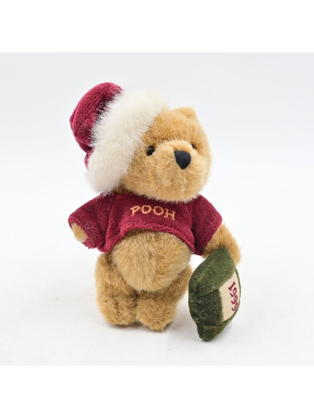 Boyd's Bears Disney Santa Winnie The Pooh 1999 Pillow Winter Ornament Plush